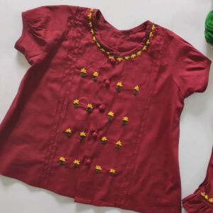 Embroidered Floral Top / Kurti